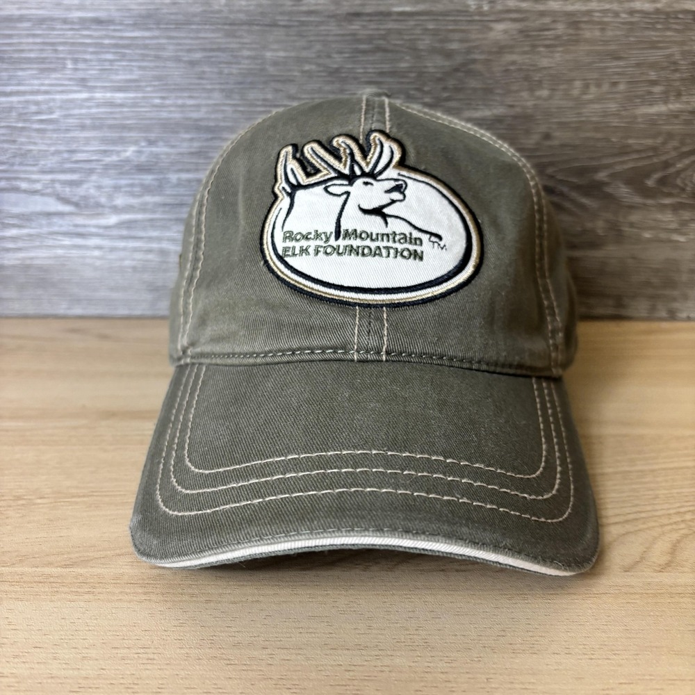 Rocky Mountain Elk Foundation Hat Cap Strap Back Sustaining Member Patch Mens